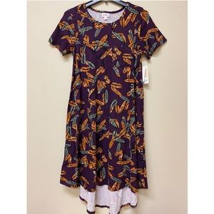 ⚡️FLASH SALE⚡️NWT LuLaRoe Carly Purple Feathers XS